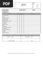 CM-510.12 Tipper Truck Checklist