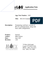 Application Note: App. Note Number: 1003 Title: RS-232 Communications