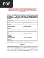 Contrato de Prestación de Servicios de Camaras