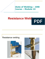 Resistance Welding: Indian Institute of Welding - ANB Refresher Course - Module 10