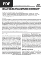 Seed Treatment With Liquid Microbial Consortia For Germination and Vigour Improvement in Tomato (Solanum Lycopersicum L.)