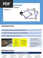 Linear Programming: - Prof. Subodh Sakpal Section 1