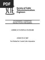 ANSI - SCTE - 47 - 2007 Test Method For Coaxial Cable Attenuation