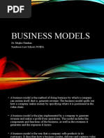 Business Models: Dr. Megha Chauhan Symbiosis Law School, NOIDA