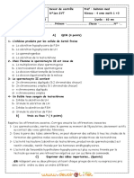 Devoir de Contrôle N°1 - SVT - Bac Math (2010-2011) MR Sahmim