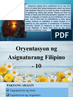 Oryentasyon Sa FIL 10