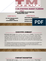 A Project Report On Strategic Market Planning: Delivering Customer Value Through MARKETING