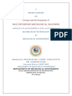 Design and Development of Multipurpose Mechanical Machine: A Project Report ON