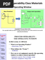 Operating Window: Process Operability Class Materials