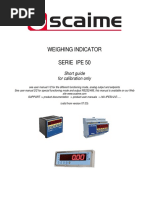 Weighing Indicator Serie Ipe 50: Short Guide For Calibration Only