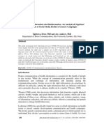 COVID 19, Misinformation and Disinformation: An Analysis of Nigerians' Perception of Social Media Health Awareness Campaigns