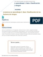 Examen - S20 - Evidencia de Aprendizaje 2. Quiz - Clasificación de Los Factores de Riesgos