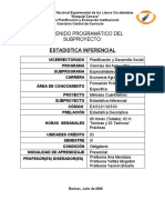 Contenido Programático Del Subproyecto:: Estadistica Inferencial