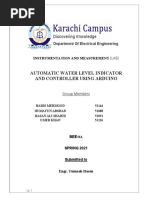 Automatic Water Level Indicator and Controller Using Arduino