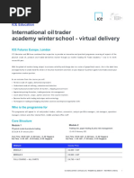 International Oil Trader Academy Winter School - Virtual Delivery