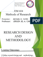 Yayen, Michael - Research Design and Methodology