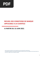 DOCUMENT CLIENTS Recueil Des Conditions de Banque A Partir Du 15 Juin 2021