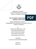 Plant Design For Methanol Distillation Unit: February 2021