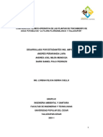 Comparacion Tecnico-Operativa de Las Plantas de Tratamiento de Agua Potable de "La Flora-Floridablanca y Valledupar..