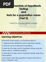 Module 3B - T Tests For A Population Mean With JASP Output