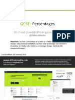 GCSE Percentages