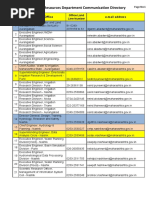 Water Resources Department Communication Directory: Name of Office E-Mail Address