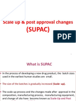 Scale Up & Post Approval Changes: (Supac)