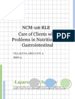 NCM-116 RLE Care of Clients With Problems in Nutrition and Gastrointestinal