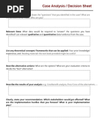 CS Case Analysis Template