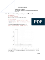 Statistical Computing: Set - Seed (1001) N 100 X Rlnorm (N)