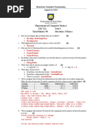 Department of Computer Science CSC 121 Test 3 Total Marks: 50 Duration: 2 Hours