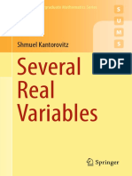 Several Real Variables by Shmuel Kantorovitz