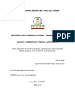 Universidad Politécnica Estatal Del Carchi: Facultad de Industrias Agropecuarias Y Ciencias Ambientales