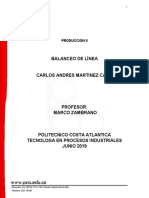 BALANCEO DE LINEA Carlos Martinez