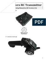 Micro RC Transmitter: Operating Manual For SW Version 2.0x