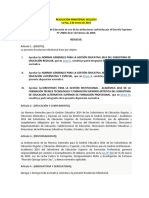 RM #001.2014 - Normas Generales de Gestion Educativa