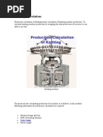Knitting Calculation:: Yarn Count