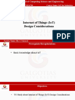 Internet of Things (Iot) Design Considerations