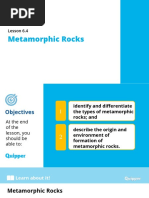 Earth and Life Science SHS 6.4 Metamorphic Rocks