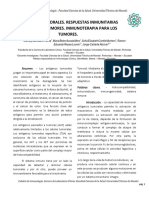 Antígenos Tumorales. Respuestas Inmunitarias Frente A Los Tumores. Inmunoterapia para Los Tumores.