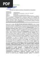 Contrato de Trasnporte de Pasajeros