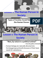 Lesson 7 - Human Person in The SOCIETY