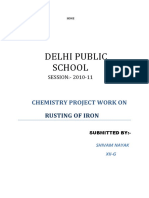 Delhi Public School: Chemistry Project Work On