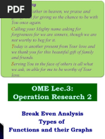 Break Even Analysis