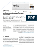 Comparative Study On Biotic System and Abiotic System of Marmatite at High Cupric Ions Concentration