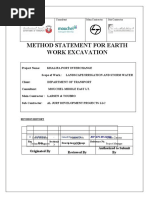 METHOD STATEMENT FOR Excavation