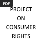 Project On Consumer Rights Class 10 Cbse