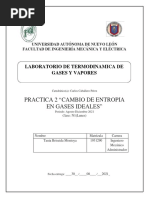 Practica 2 "Cambio de Entropia en Gases Ideales"