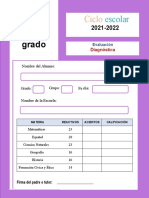 6°? Exam Diagnóstico y Respuestas 2021-2022