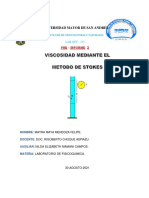 Determinacion de La Viscosidad Por El Metodo de Stock